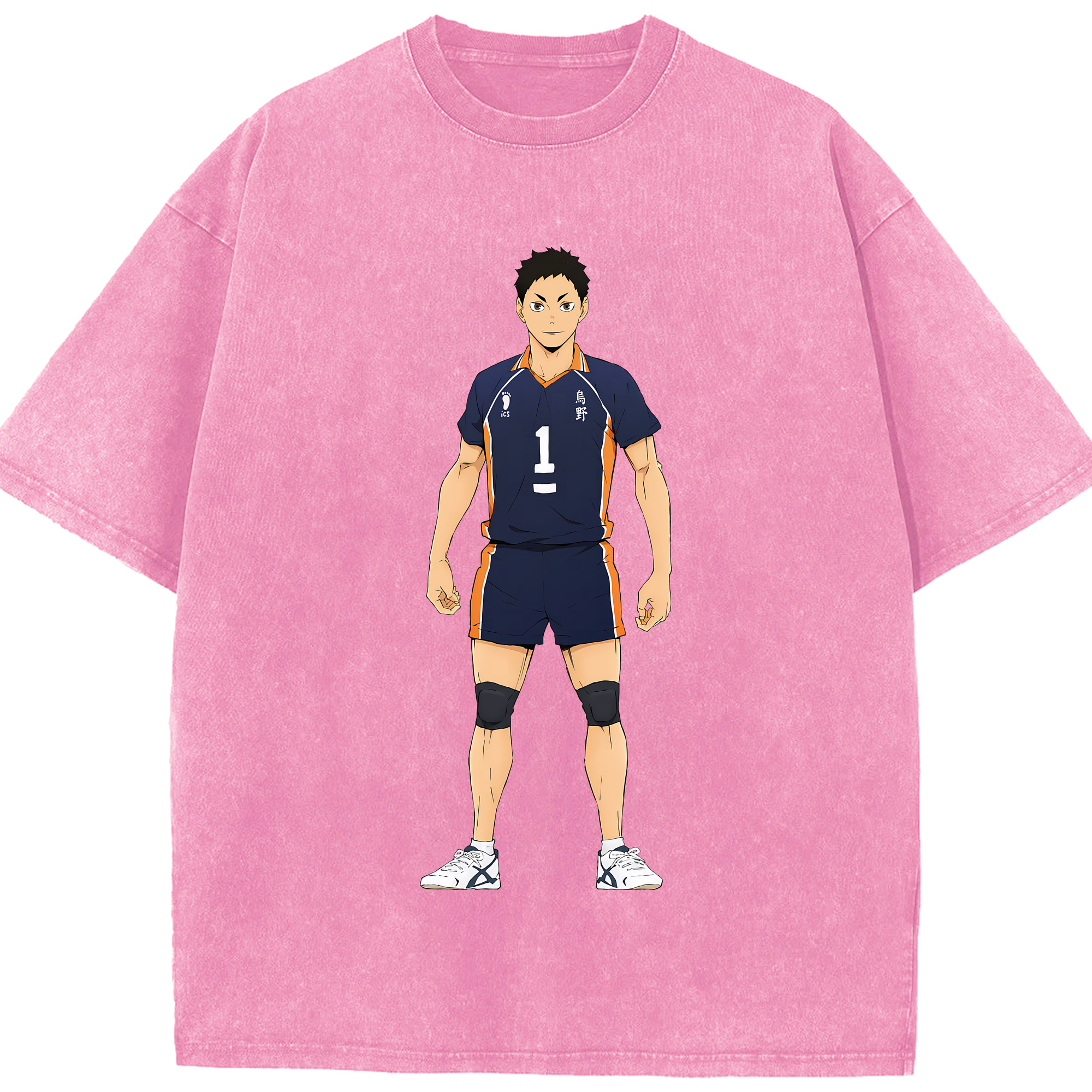 （画像用） ハイキュー!! Haikyu!! 綿100% ヴィンテージ風 半袖Tシャツ（フロントプリント）